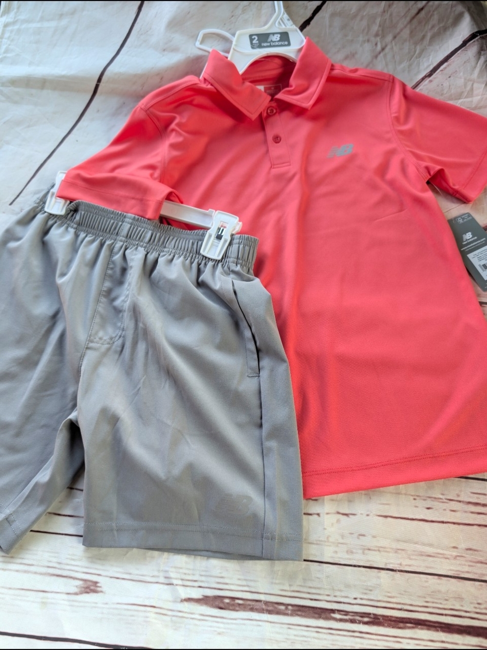 New Balance Kids Gray Performance Shorts Set